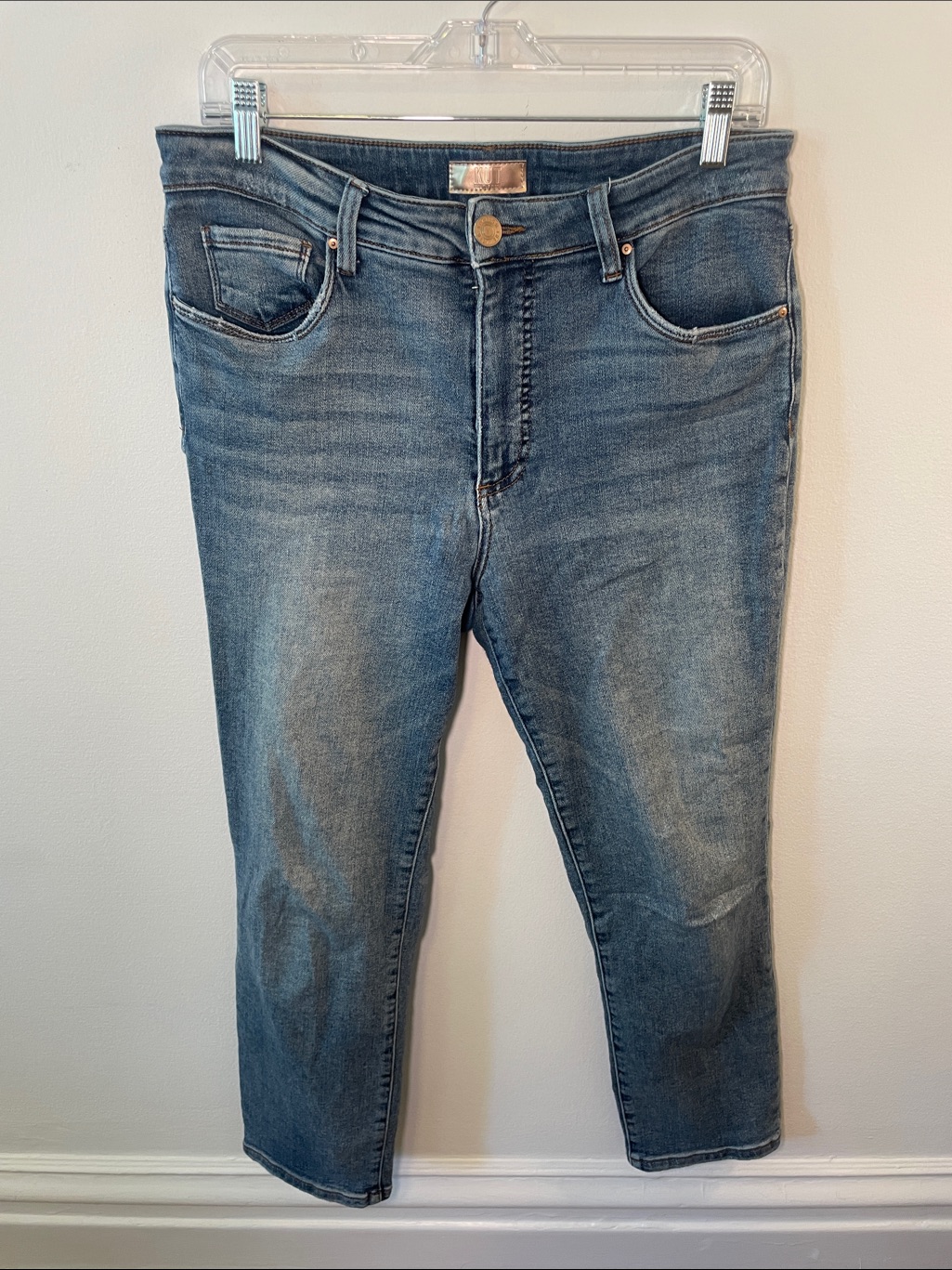 Kut From The Kloth Reese High Rise Ankle Straight Jeans Medium Wash Size 10